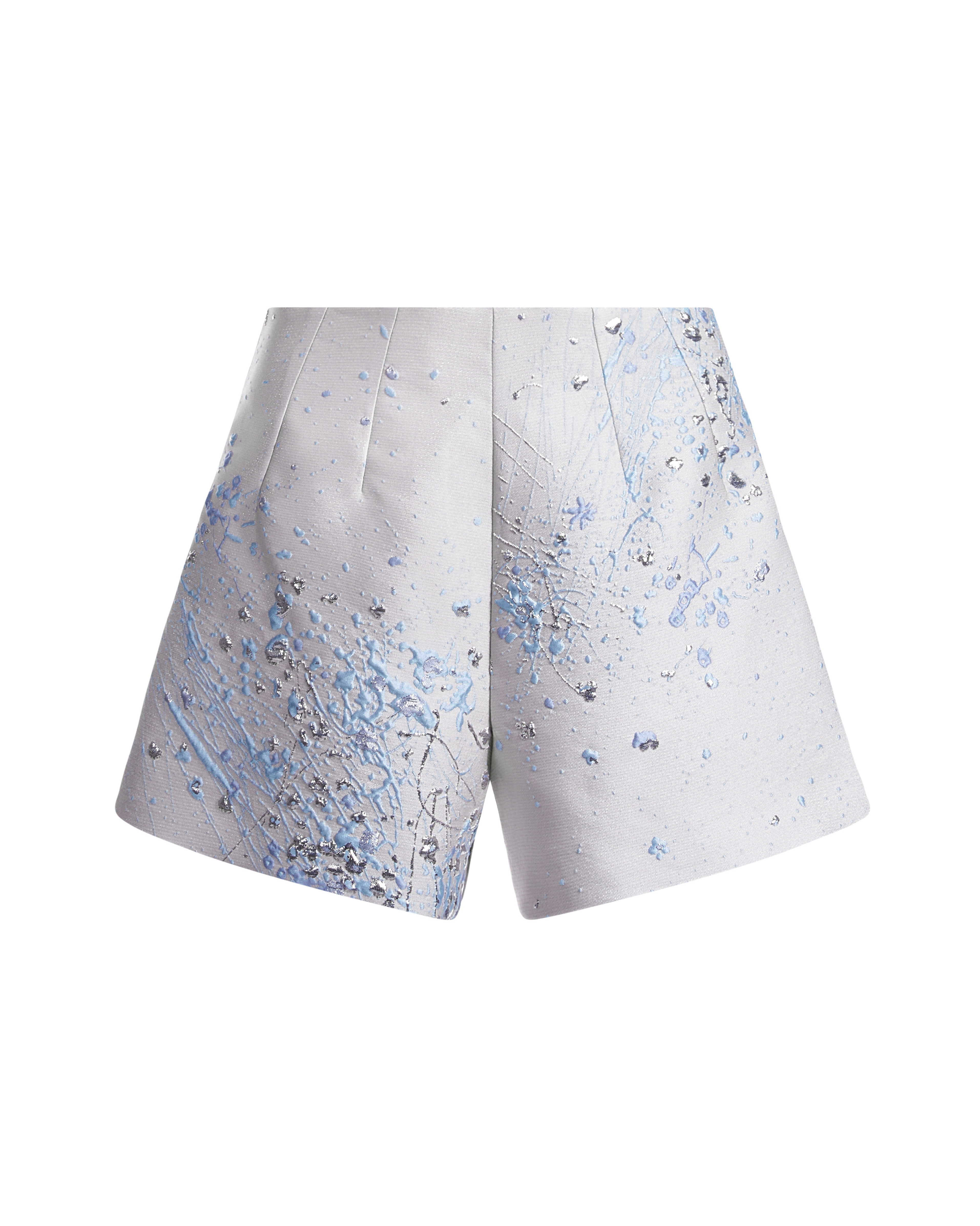 Brocade Shorts Pearl White