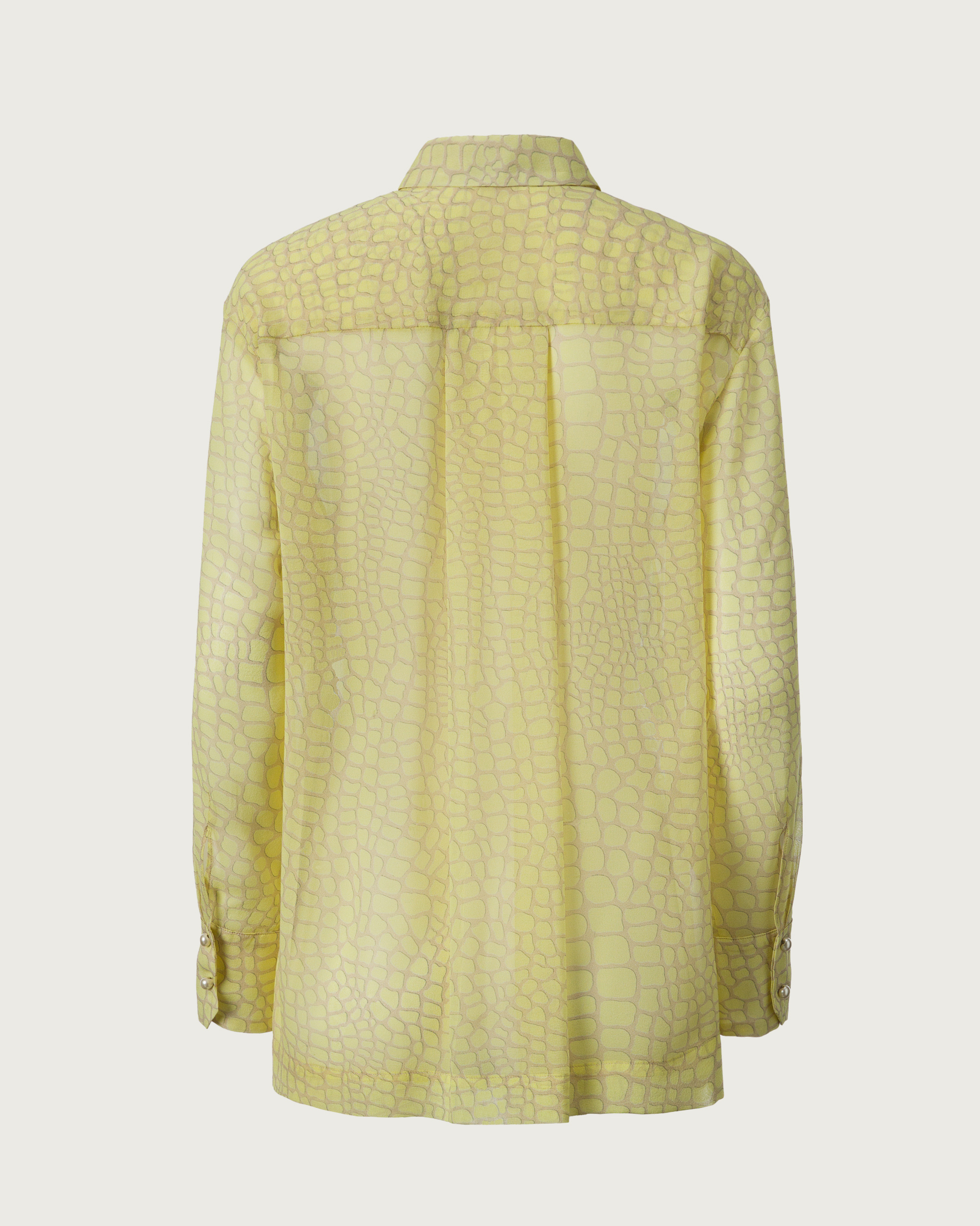 Croco Print Silk Georgette Shirt