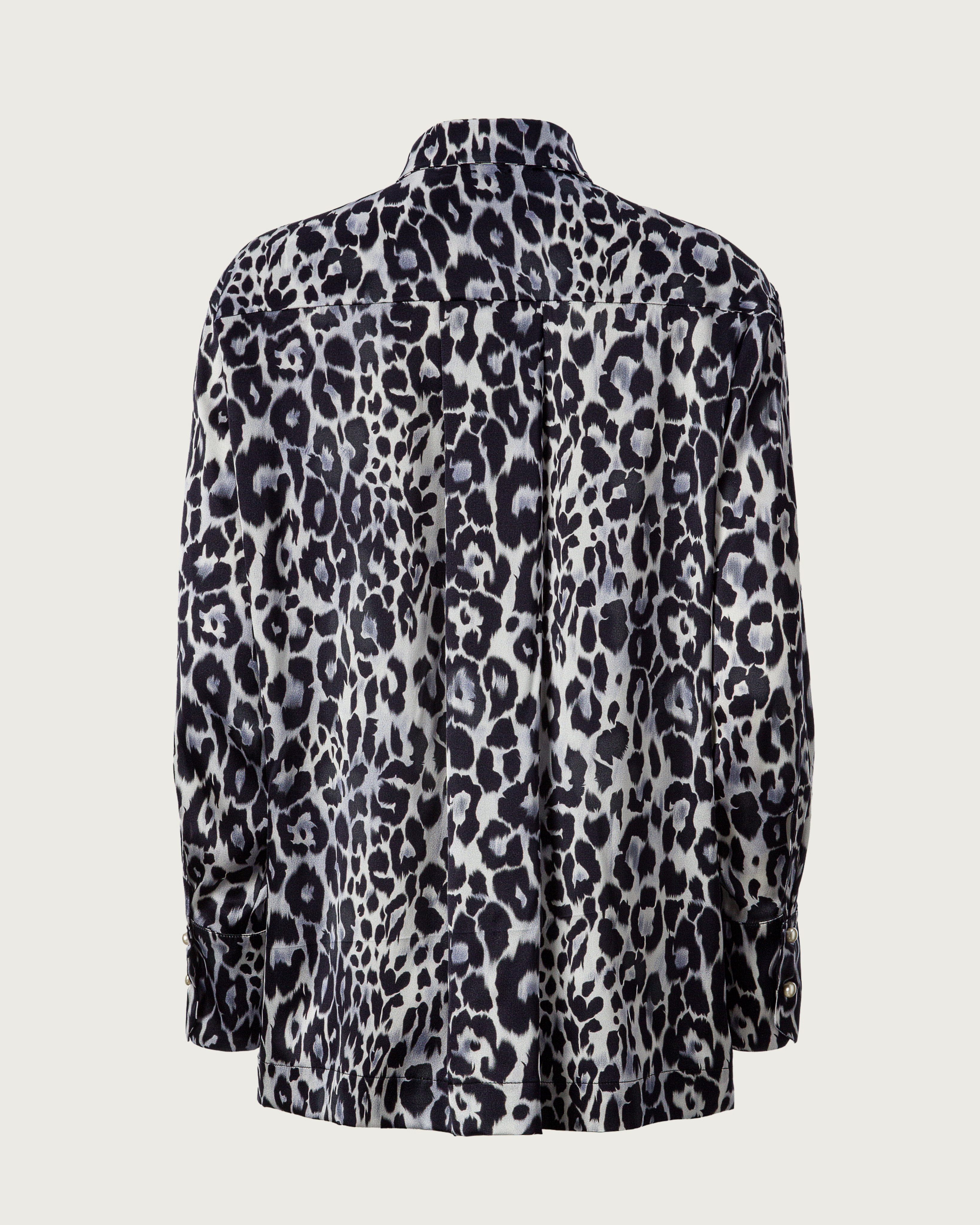 Leo Print Silk Satin Shirt