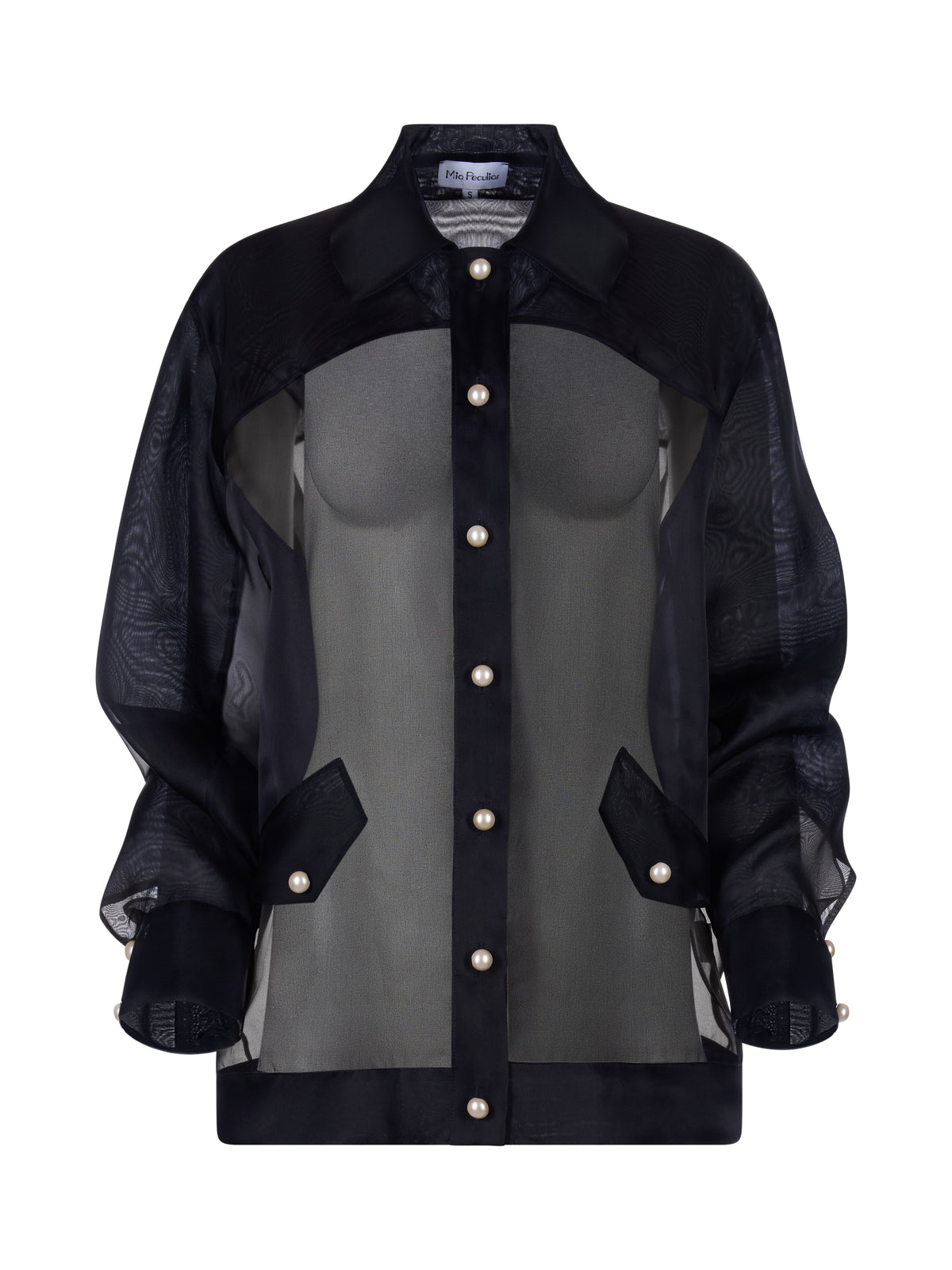Silk Organza & Pearls Bomber Jacket