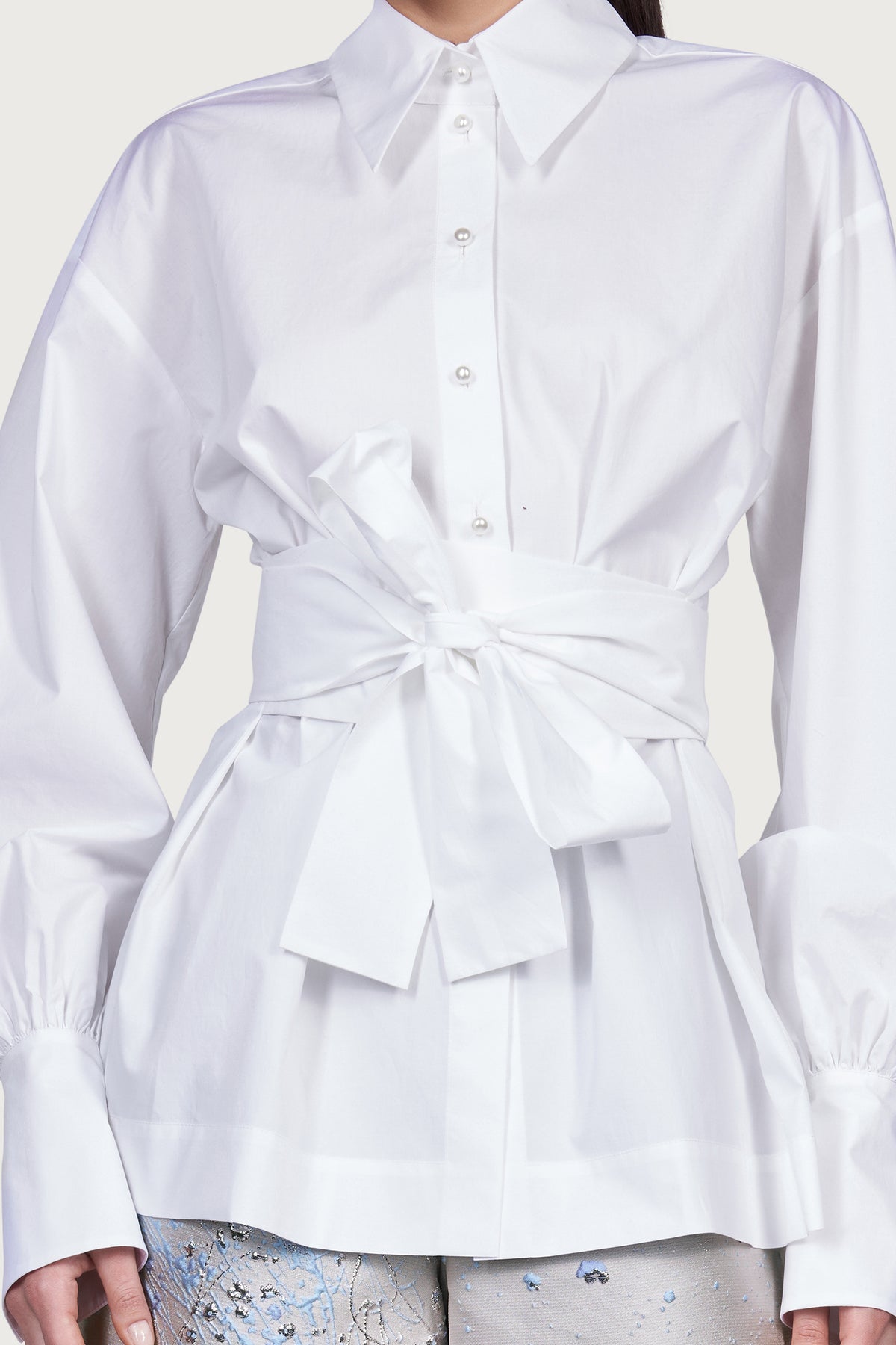 Balloon Sleeve Shirt White