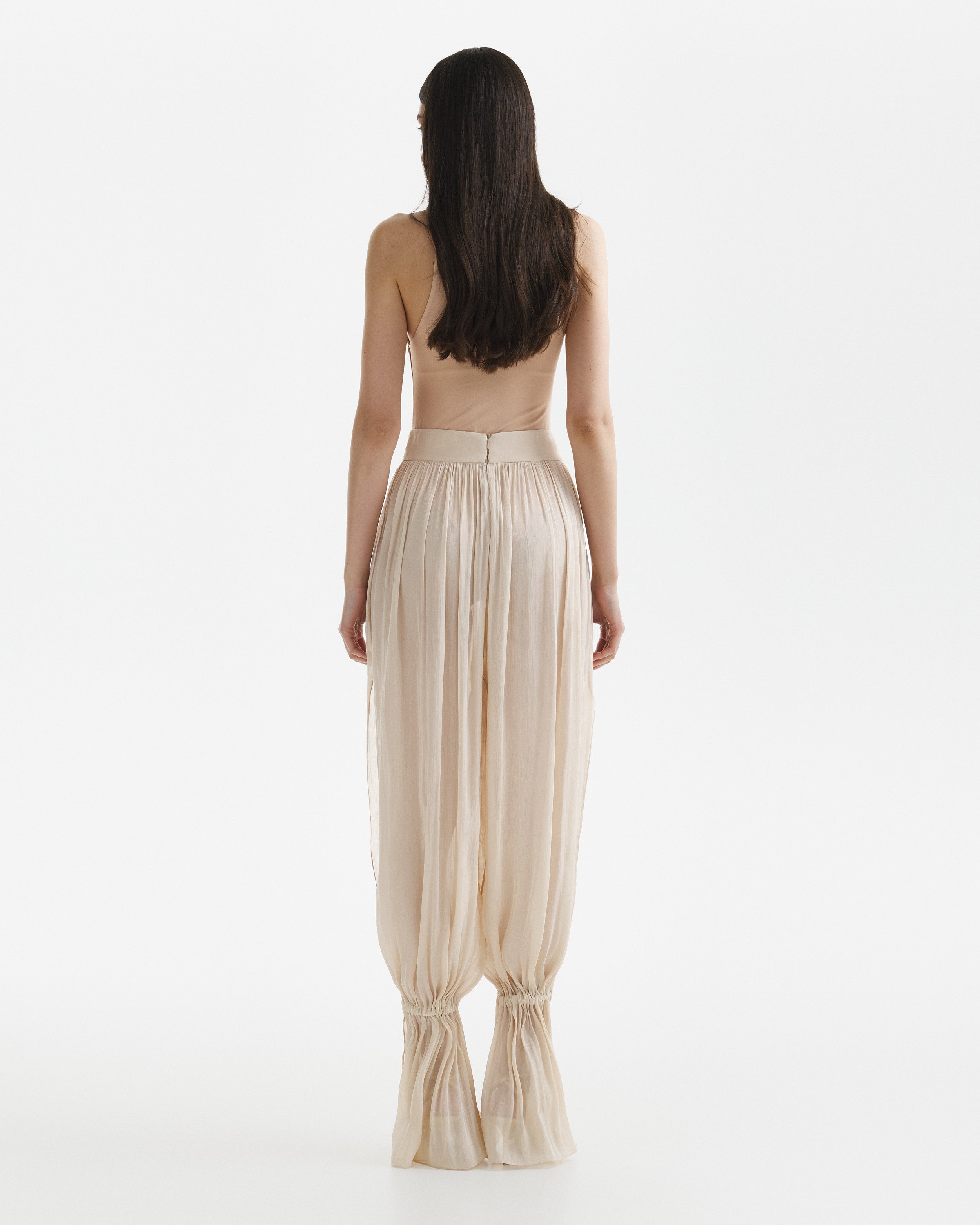 Glazed Balloon Trousers Cream