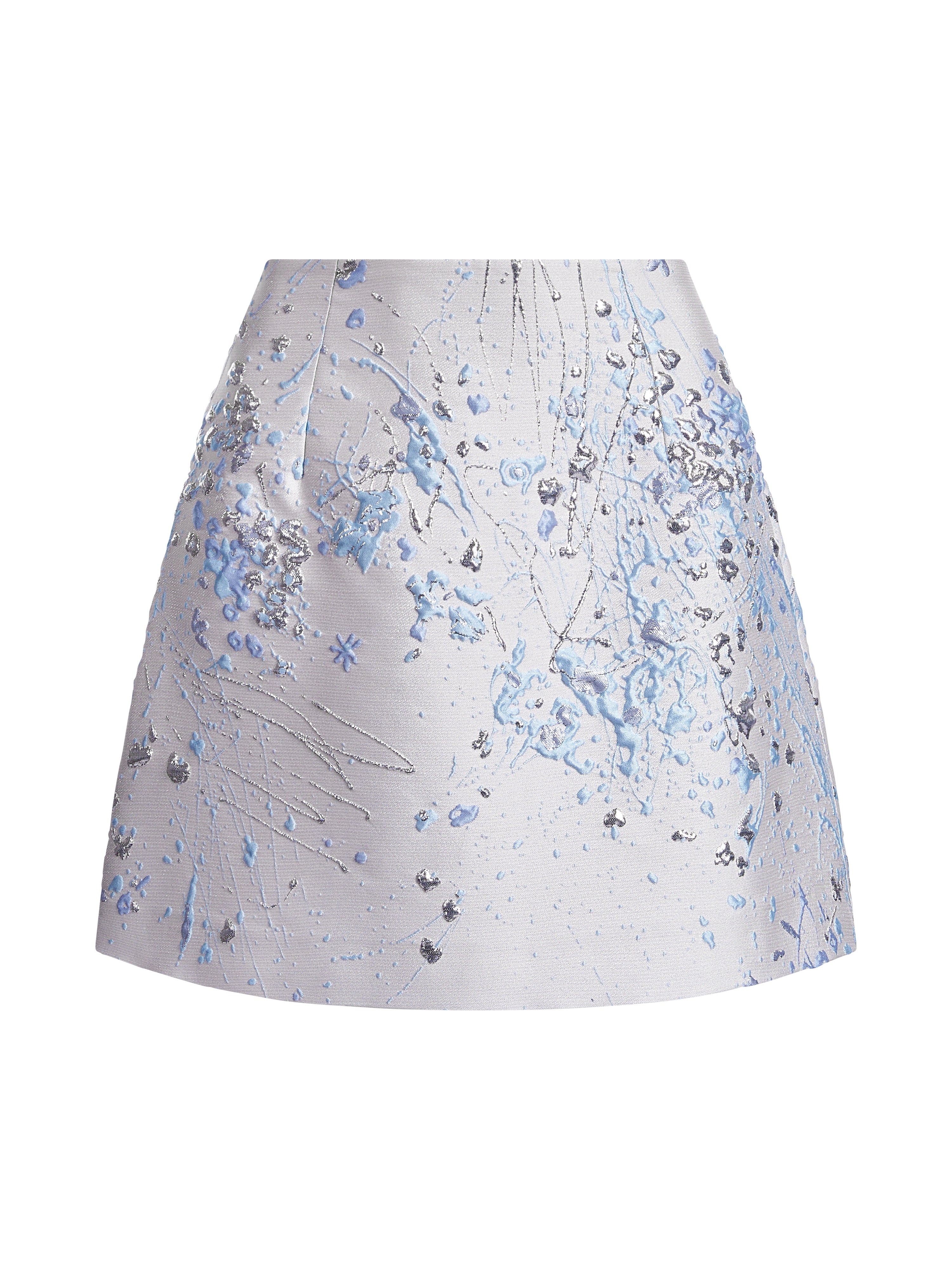 Brocade Mini Skirt Pearl White