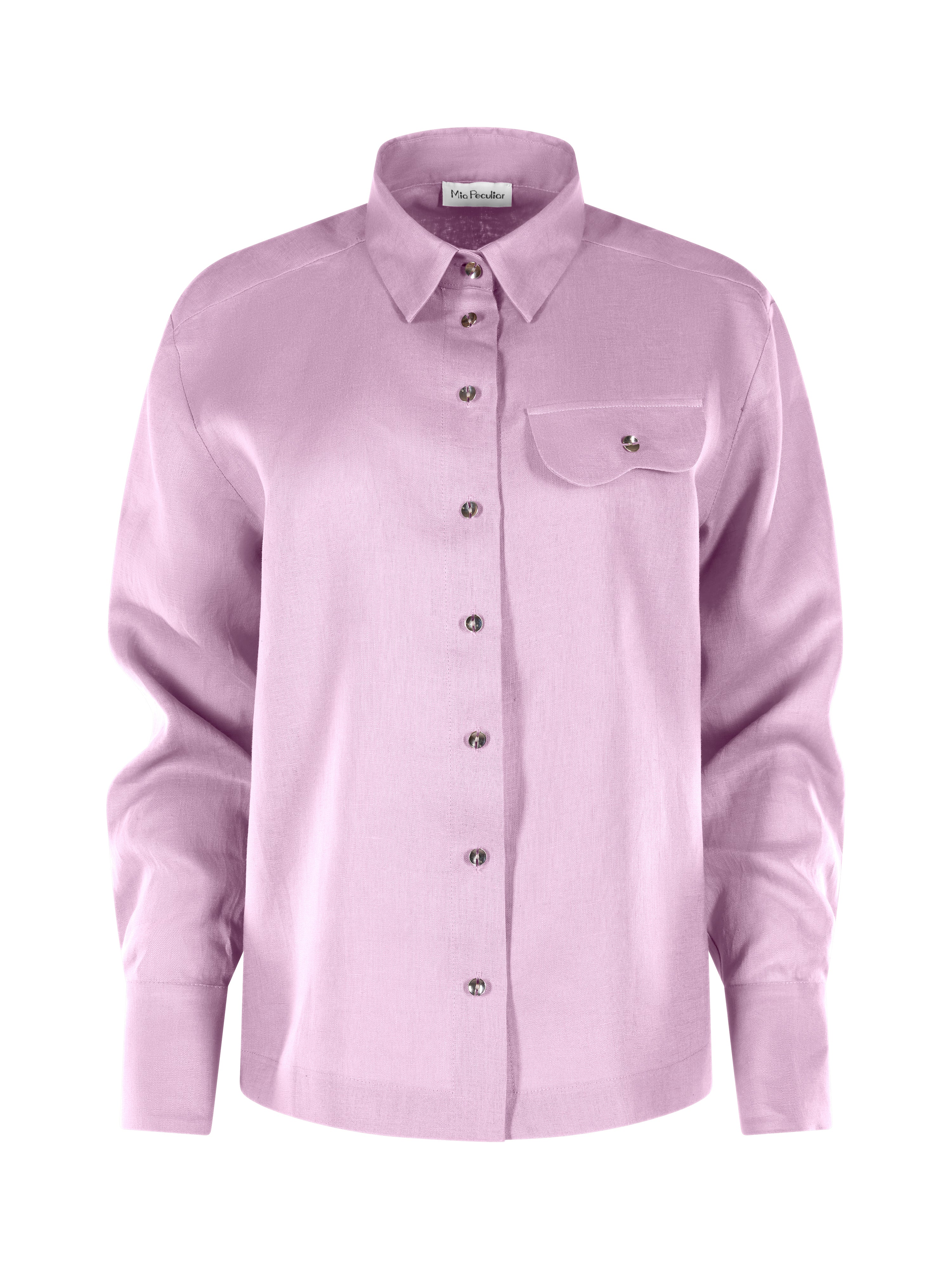 Wave Linen Shirt Candy Pink