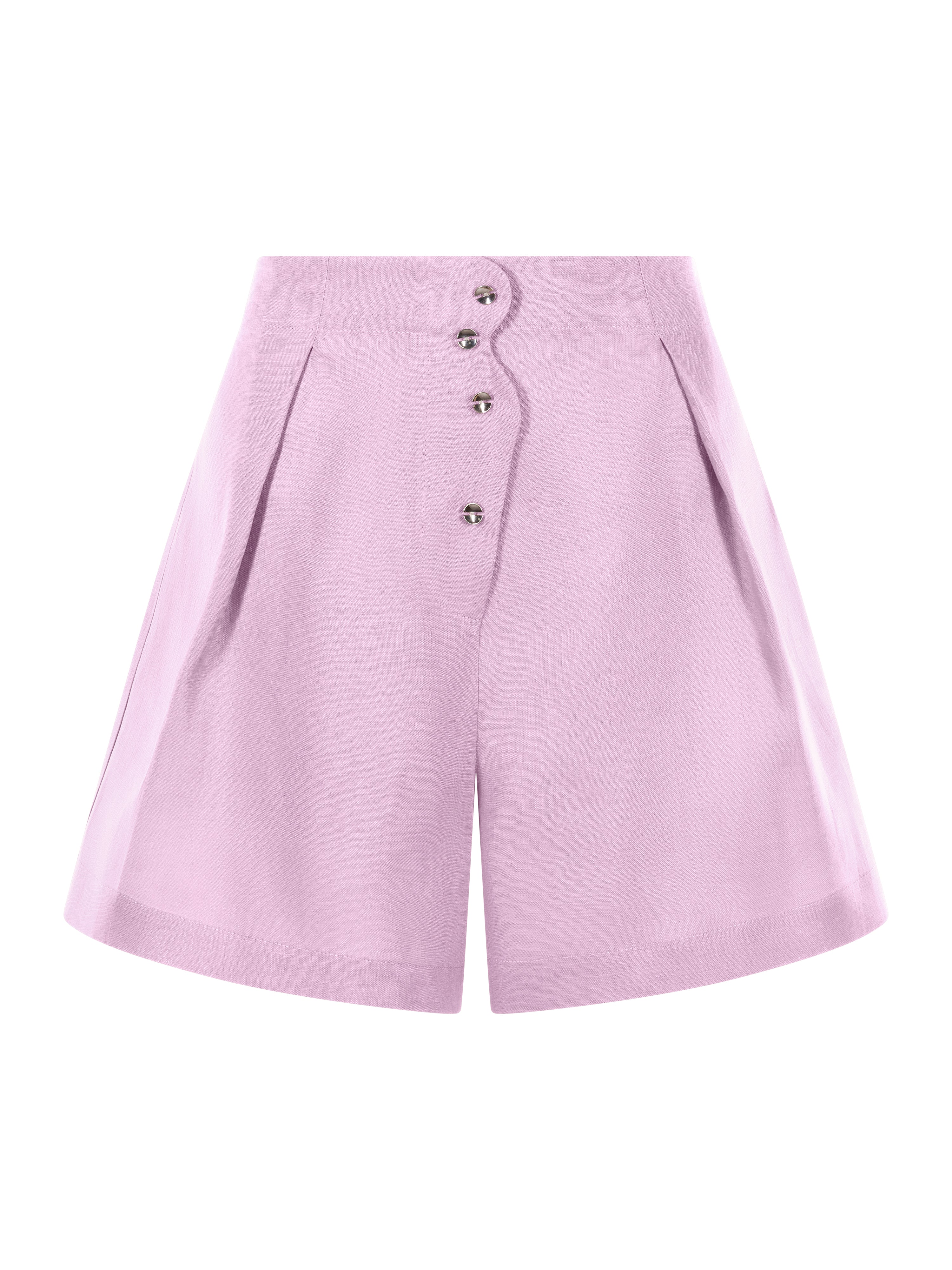 Wave Tailored Linen Shorts Candy Pink