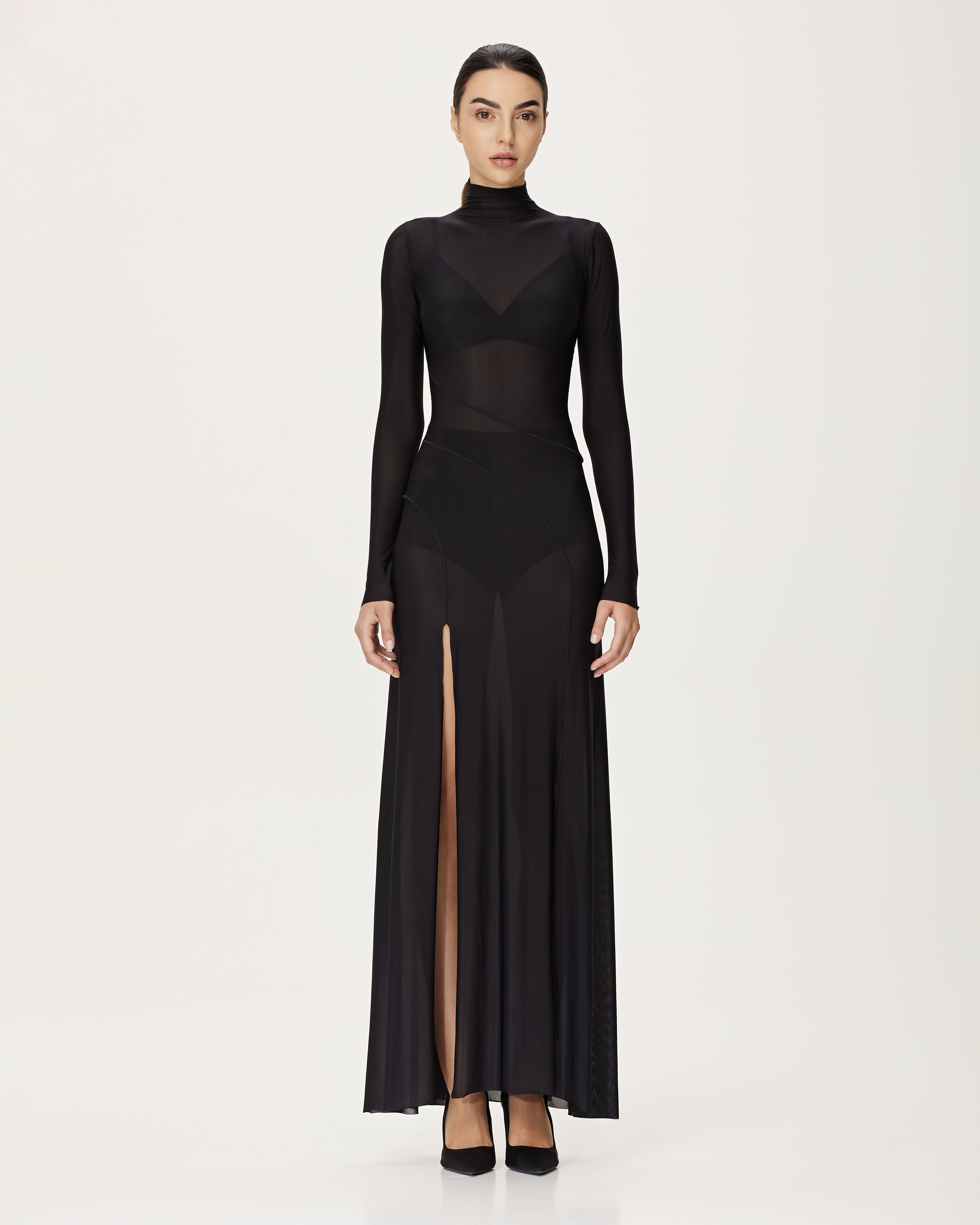 Second Skin Turtleneck Maxi Dress