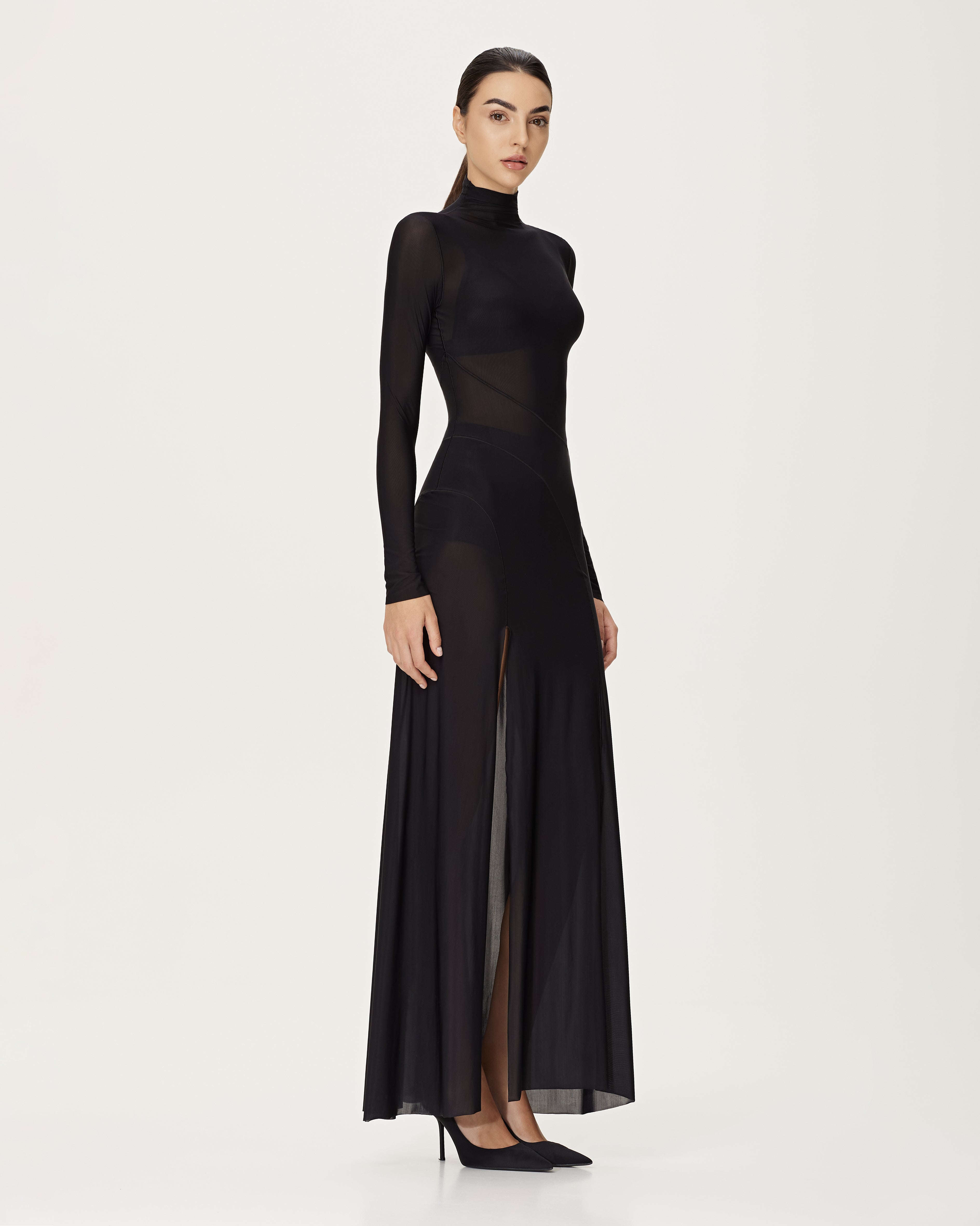 Second Skin Turtleneck Maxi Dress